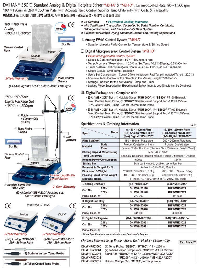 Stirrer Magnetic, Analog MS-20A, 230V