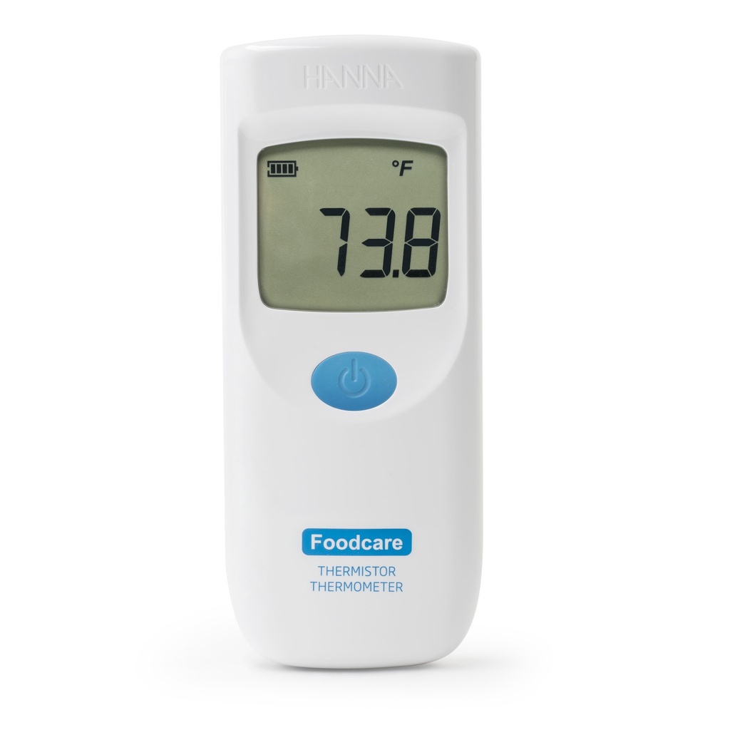 Portable thermistor thermometer with replaceable probe