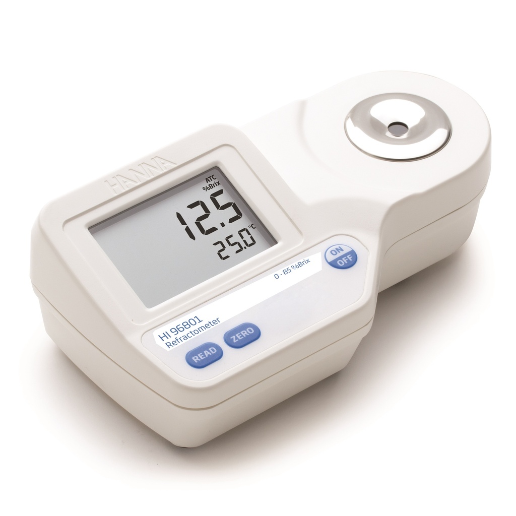 Sugar in foods refractometer; sugar content Range: 0 to 85% Brix (% Brix)