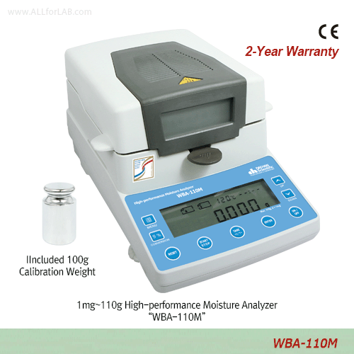 Digital Moisture Analyzer, Max. 110g, d=1mg, 40-199℃, 0.00~100%, AC220V(=SL.WBA110M)