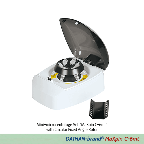 Mini-microcentrifuge Set, “MaXpin C-6mt”, Max. 5,500 rpm, 230V