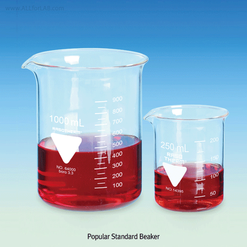 Beaker, low form with graduation and spout, 600 ml