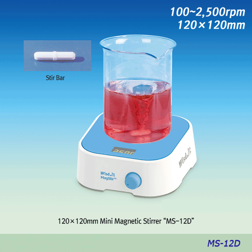 Mini Hi-Quality Digital Magnetic Stirrer “MS-12D”, Waterproof, Max.2500 rpm, 230V