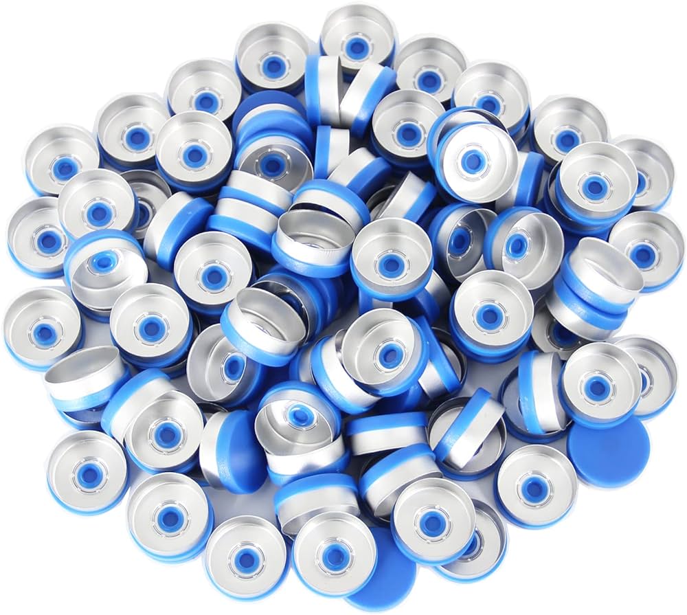 20 mm flip cap, blue