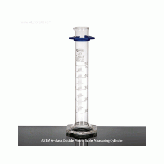 ASTM A-class double metric scale measuring cylindar 500ml